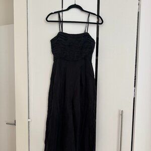 [NWT] Madewell Sleeveless Black Jumpsuit Wide Leg Pant Dressy Pleated [SIZE 4]